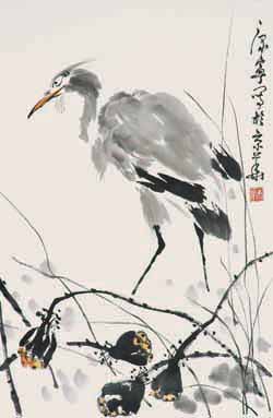 鹭鸶彩纸剪贴画 鹭鸶彩纸剪贴画
